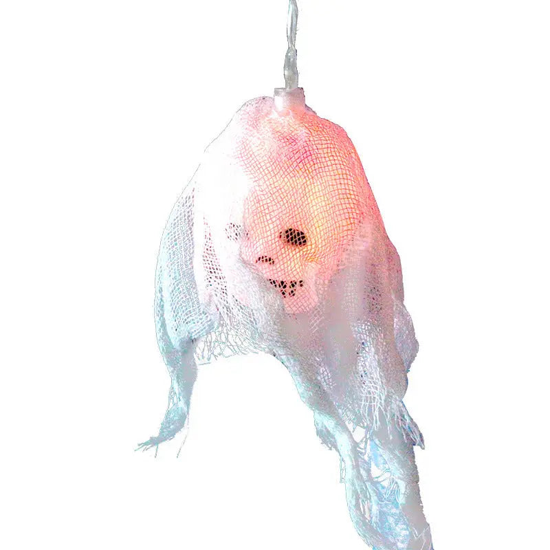 π»π LED Halloween Ghost Lights β Spooky Yarn Ghost Head String Lights β¨ Luminex Lights