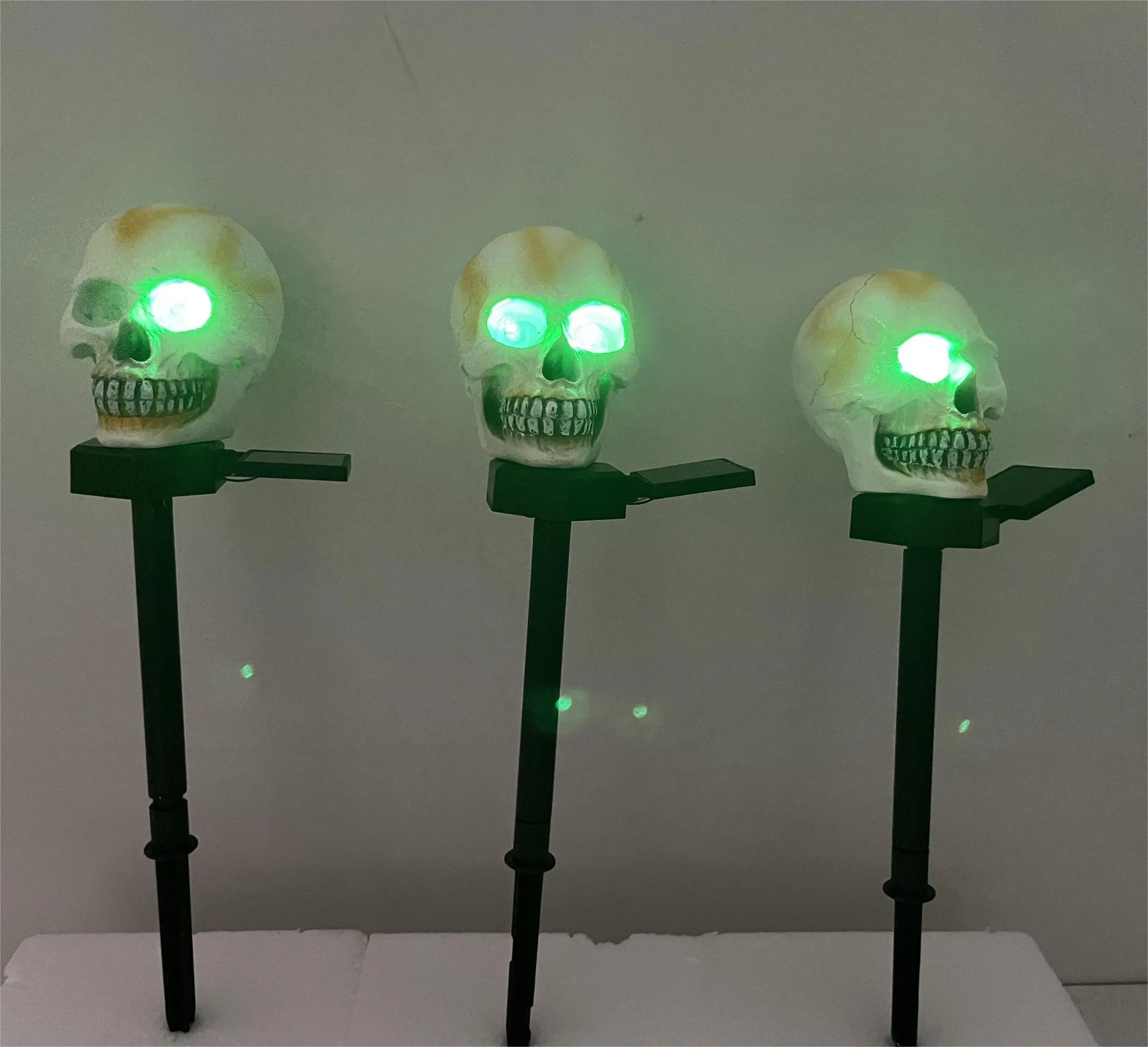 ππ Solar Halloween Skull Lights β Glowing Ghost Head Horror Ornaments with Flashing Eyes π»β¨ Luminex Lights