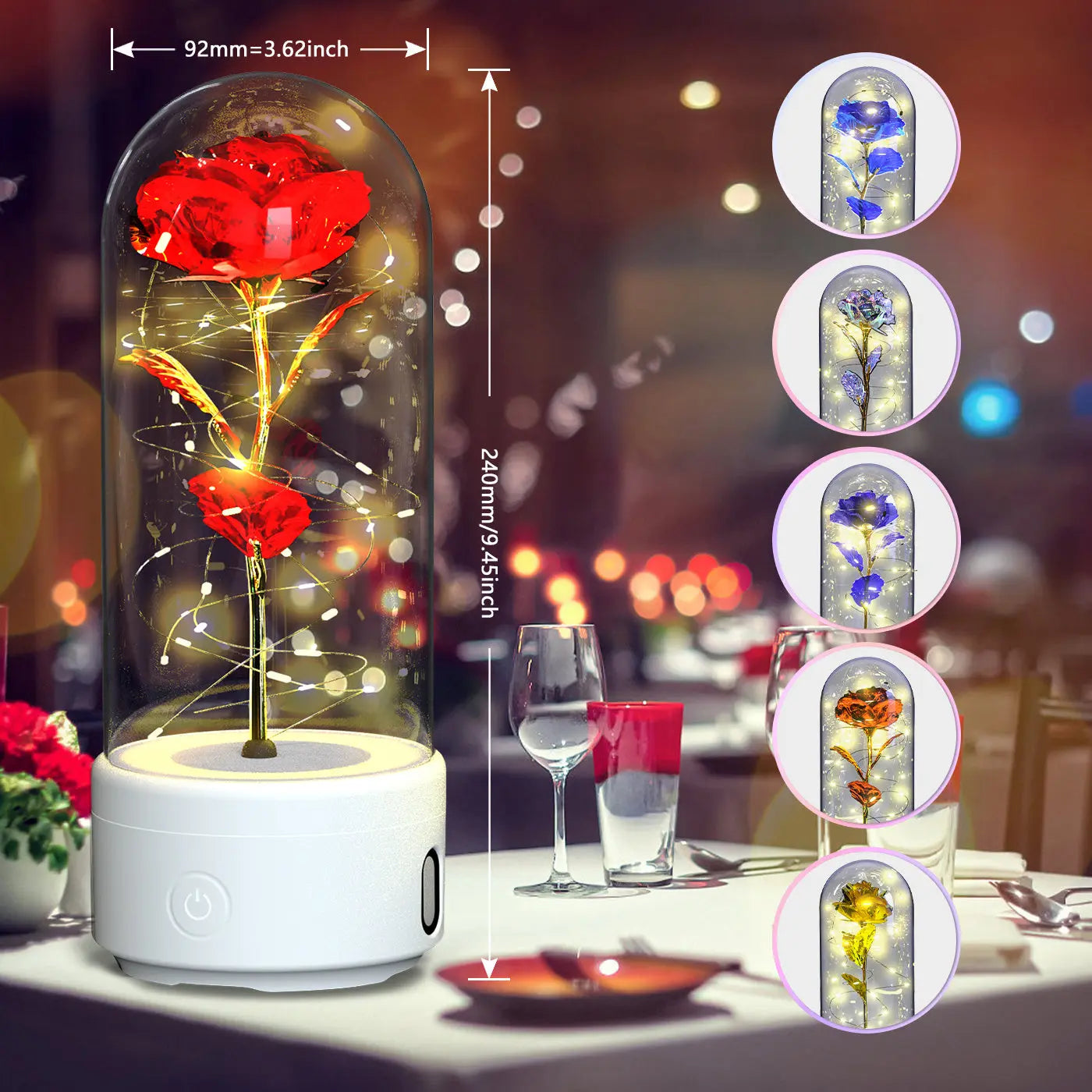 πΉβ¨ Eternal Rose LED Night Light & Bluetooth Speaker π‘π΅ Luminex Lights
