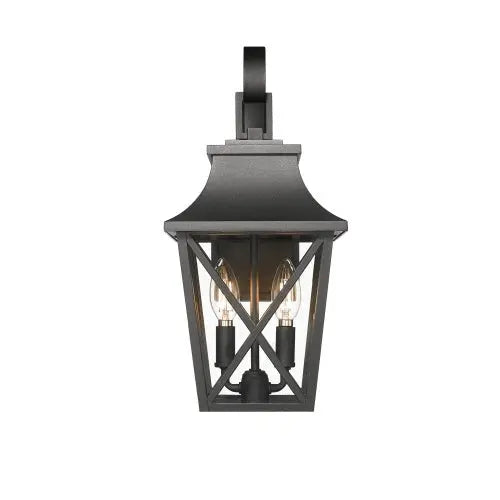 Black Outdoor Wall Light with Dual Fixtures – Industrial Waterproof Exterior Lighting Luminex Lights