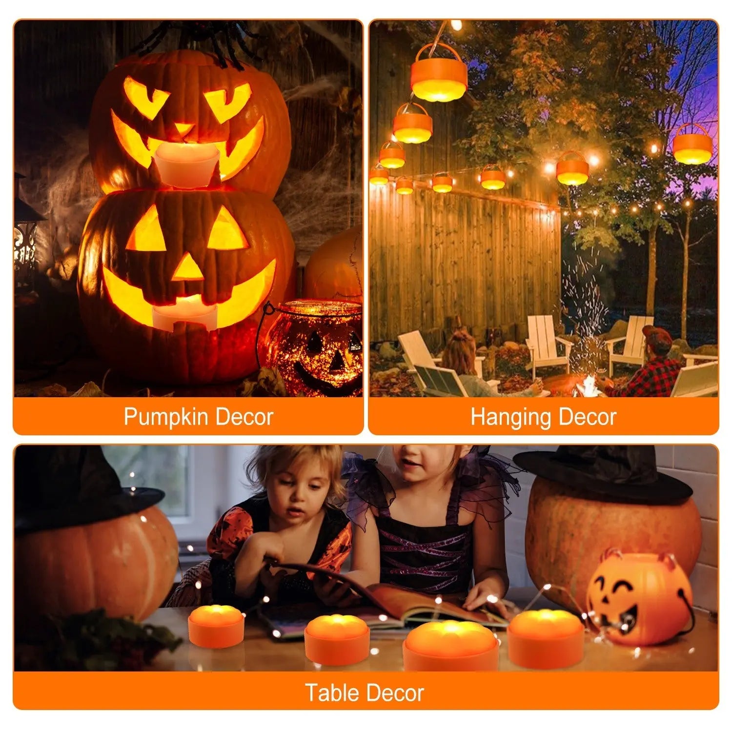 πβ¨ Halloween LED Pumpkin Lights β 4 Pack Flameless Battery Operated with Remote & Timer π»π―οΈ Luminex Lights