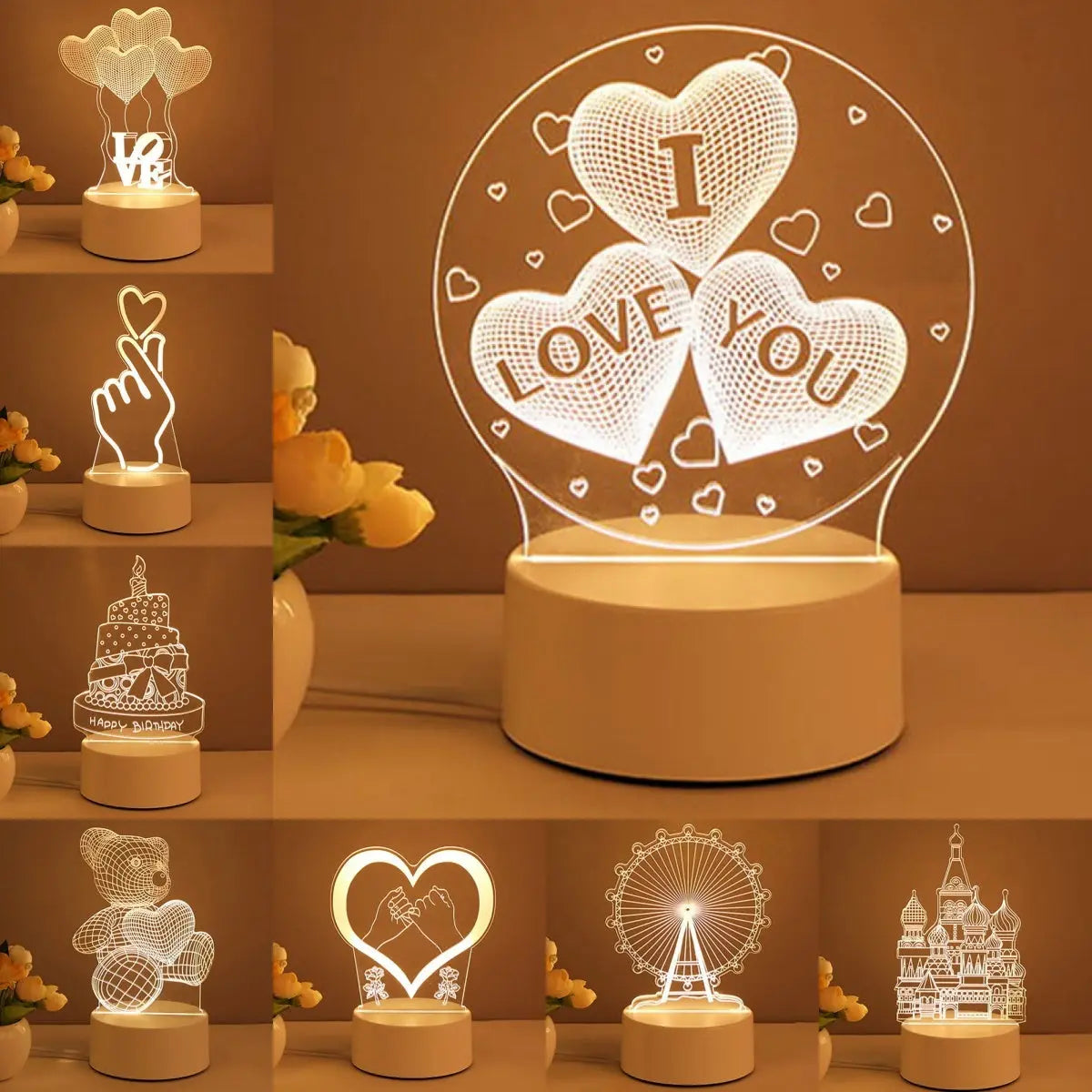 โจ๐ 3D Acrylic LED Night Light ๐๐ก Luminex Lights