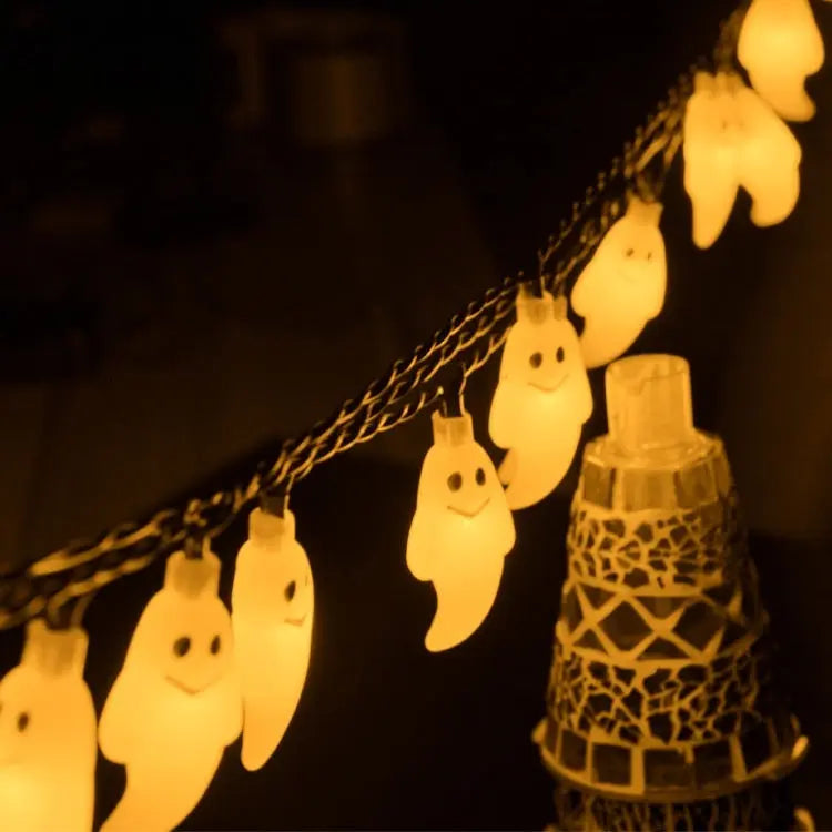 π»π Solar-Powered Halloween Ghost String Lights β 30 LED Outdoor Yard & Holiday Decorations β¨ Luminex Lights