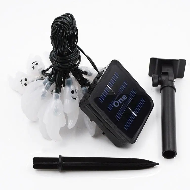 π»π Solar-Powered Halloween Ghost String Lights β 30 LED Outdoor Yard & Holiday Decorations β¨ Luminex Lights