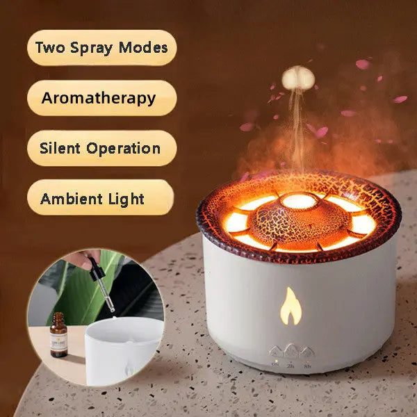 🌋✨ JellyMist™ Ultrasonic Aromatherapy Humidifier 💨🐙 Luminex Lights