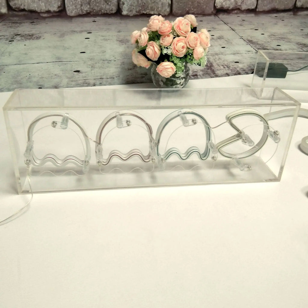 👾✨ Pacman Shaped Decorative Letter Lights – Retro Glow Décor Luminex Lights