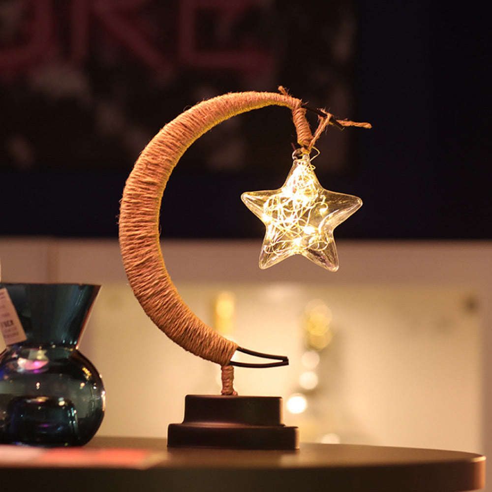 🌙⭐🍎 LED Star, Moon & Apple Decorative Lights – Festive Glow Anywhere