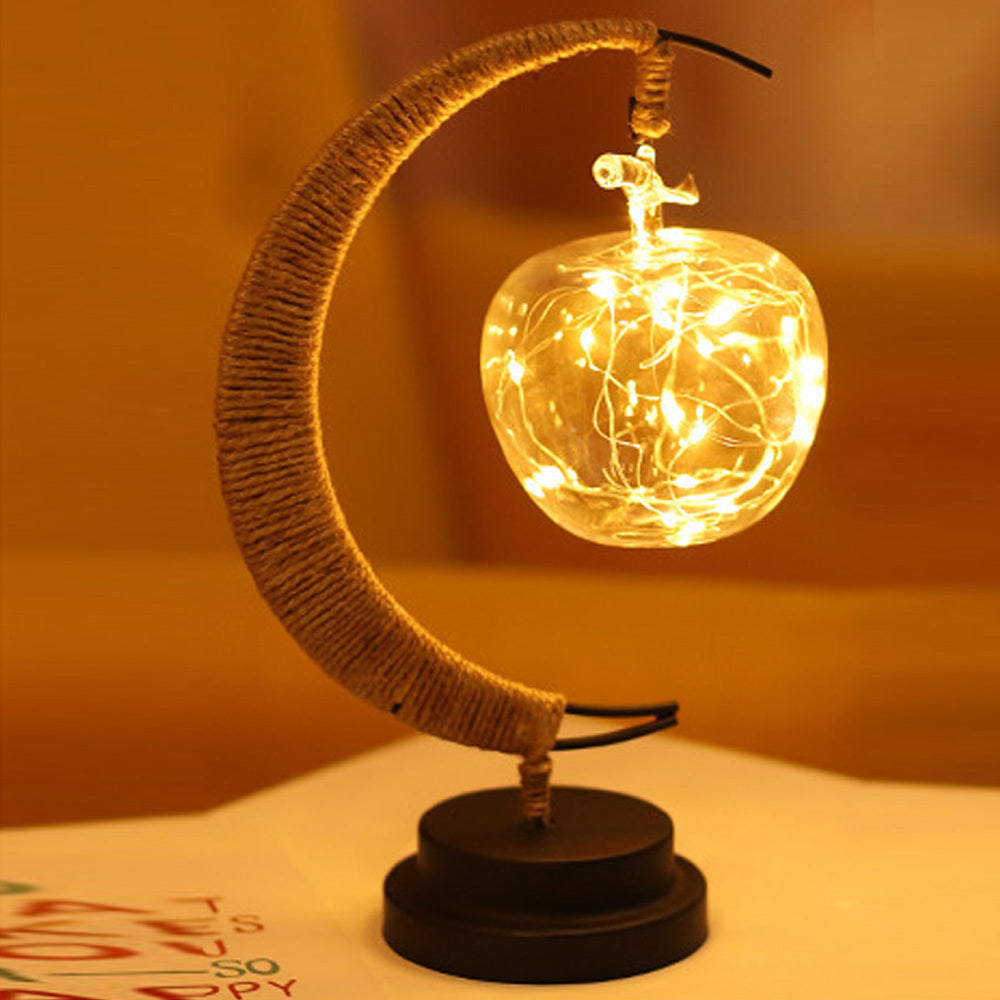 🌙⭐🍎 LED Star, Moon & Apple Decorative Lights – Festive Glow Anywhere