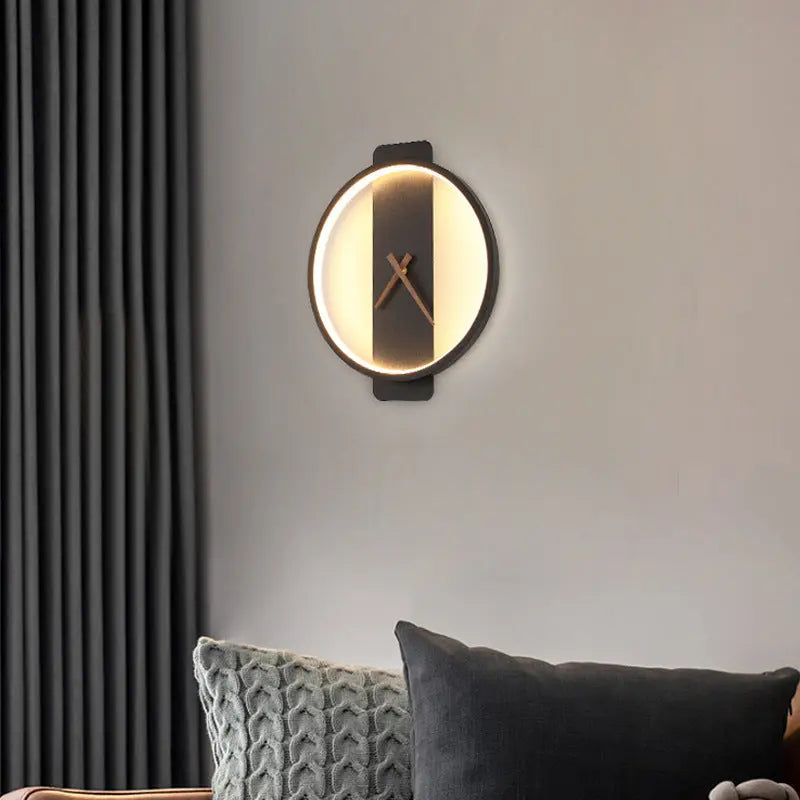 ✨🕰️ Nordic Wall Clock Lamp – Stylish Bedside & Bedroom LED Lighting 🛏️💡 Nova Lights