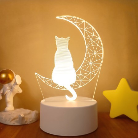 💡 3D Visual LED Night Light – Touch & Remote Control