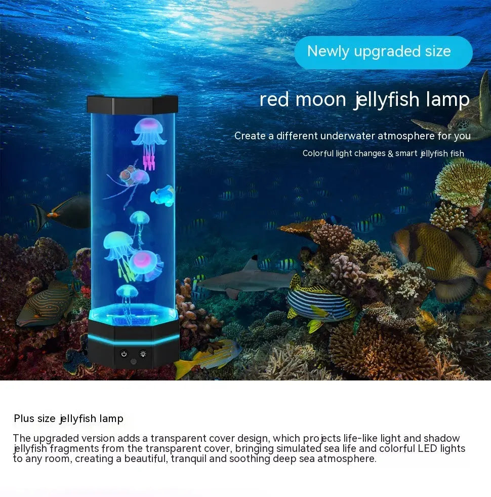🌊✨ 17-Color Jellyfish Lava Lamp 🐠💡 Luminex Lights