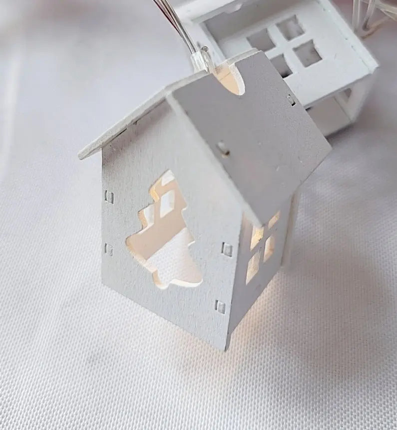 🏠✨ House-Shaped LED String Lights – Christmas & Halloween Lantern Decorations 🎃🌲 Luminex Lights