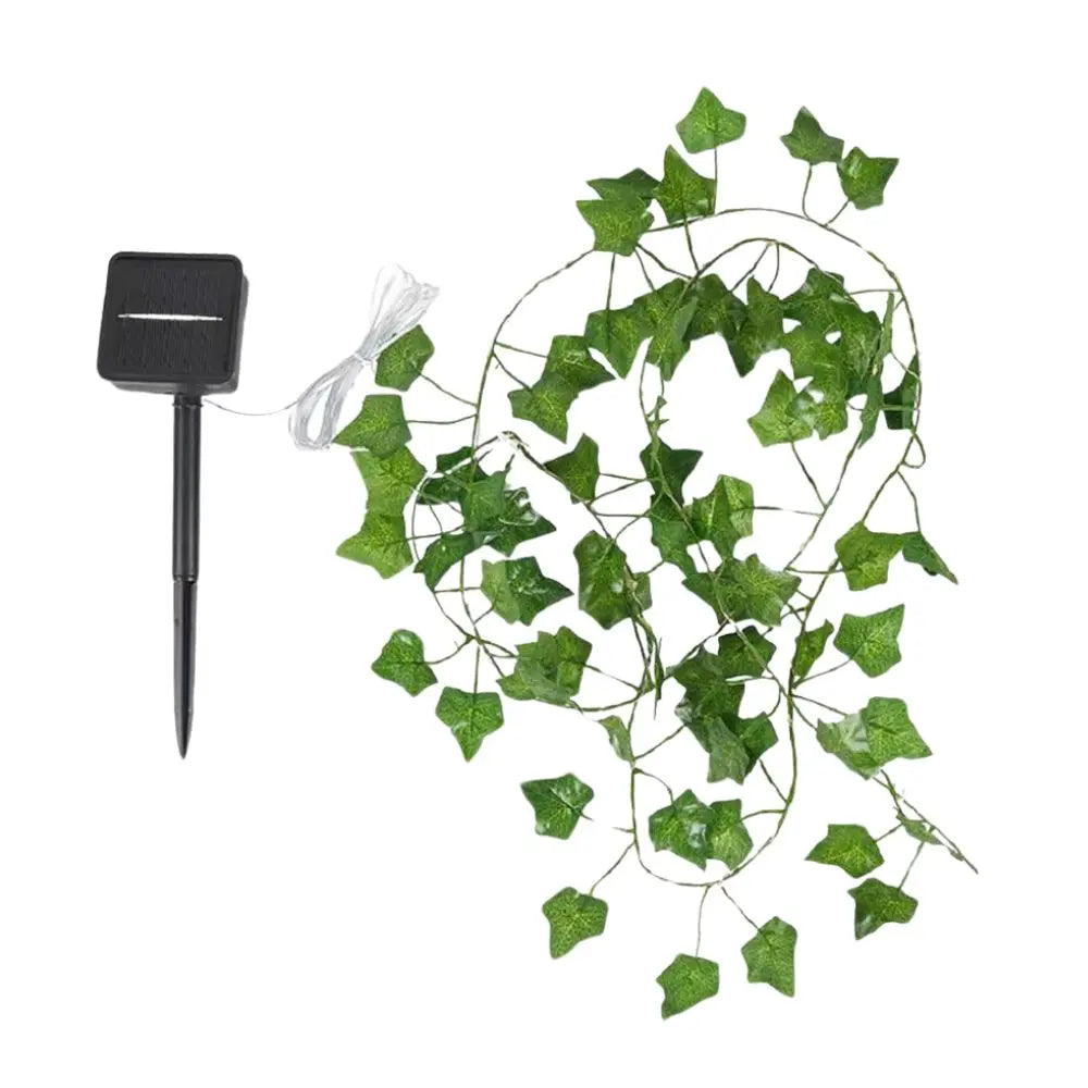 Outdoor Solar Maple Leaf Garland Fairy Lights for Festive Garden Decor