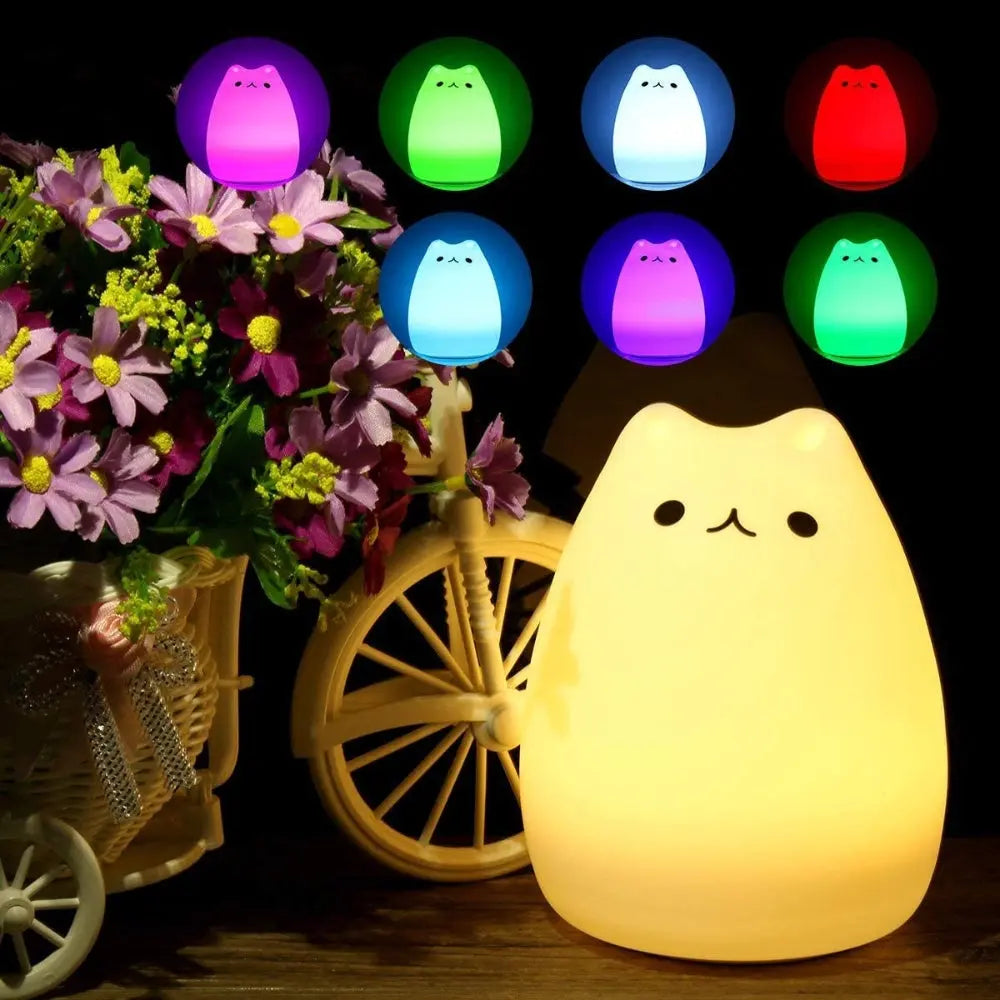 7 Color Changing LED Cat Night Lamp