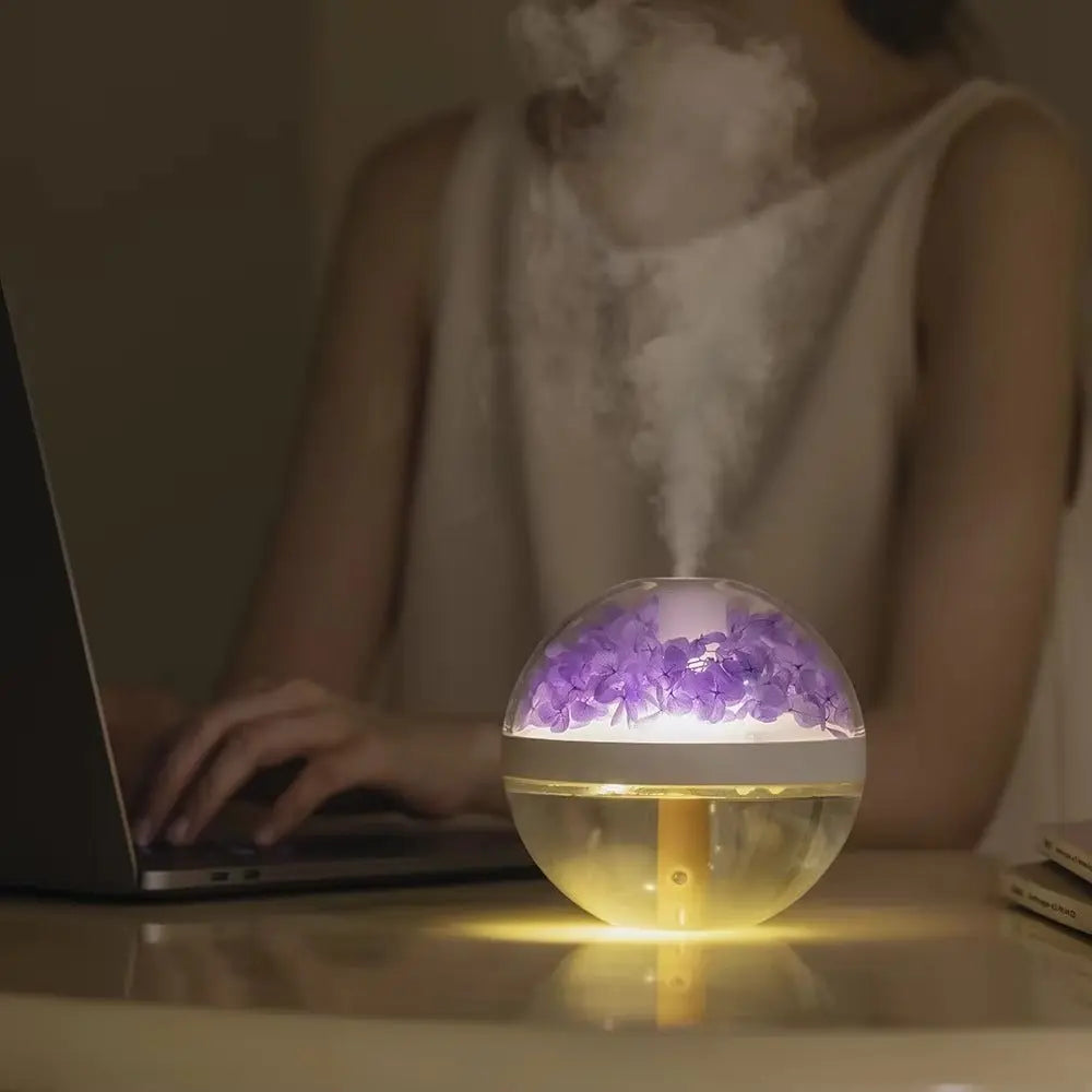 270ml USB Rechargeable Air Humidifier with LED Light and Mist Function