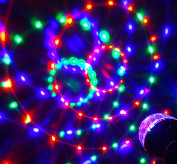 🌈✨ LED Rotating Magic Ball Light 🎶💡