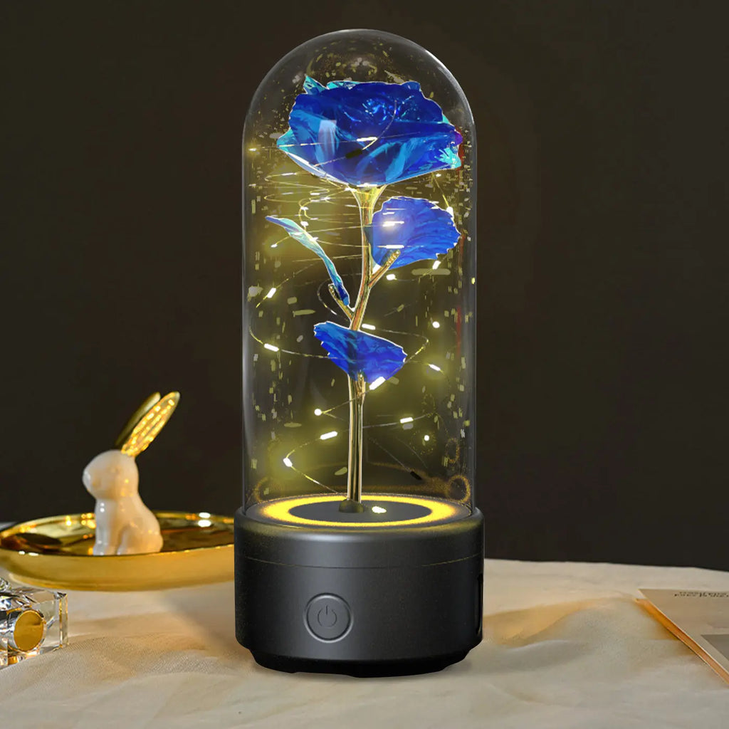 🌹✨ Eternal Rose LED Night Light & Bluetooth Speaker 💡🎵 Luminex Lights