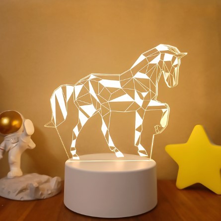 💡 3D Visual LED Night Light – Touch & Remote Control