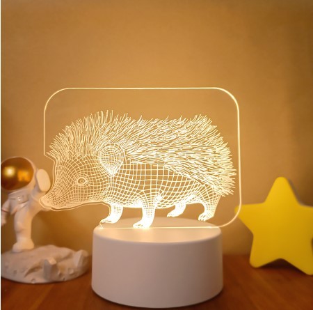 💡 3D Visual LED Night Light – Touch & Remote Control