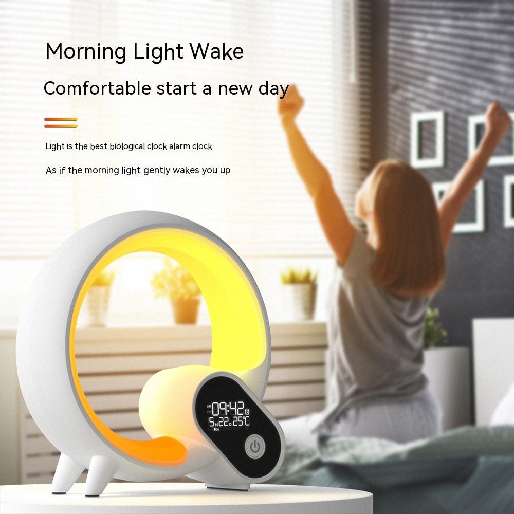⏰🌅 Sunrise Alarm Clock & Smart Atmosphere Lamp – Bluetooth Audio + White Noise 💡🎶