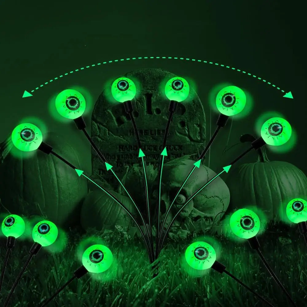 👁️🔮 Halloween Solar-Powered Eyeball String Lights – Spooky Outdoor Yard & Garden Decor 🎃✨ Luminex Lights