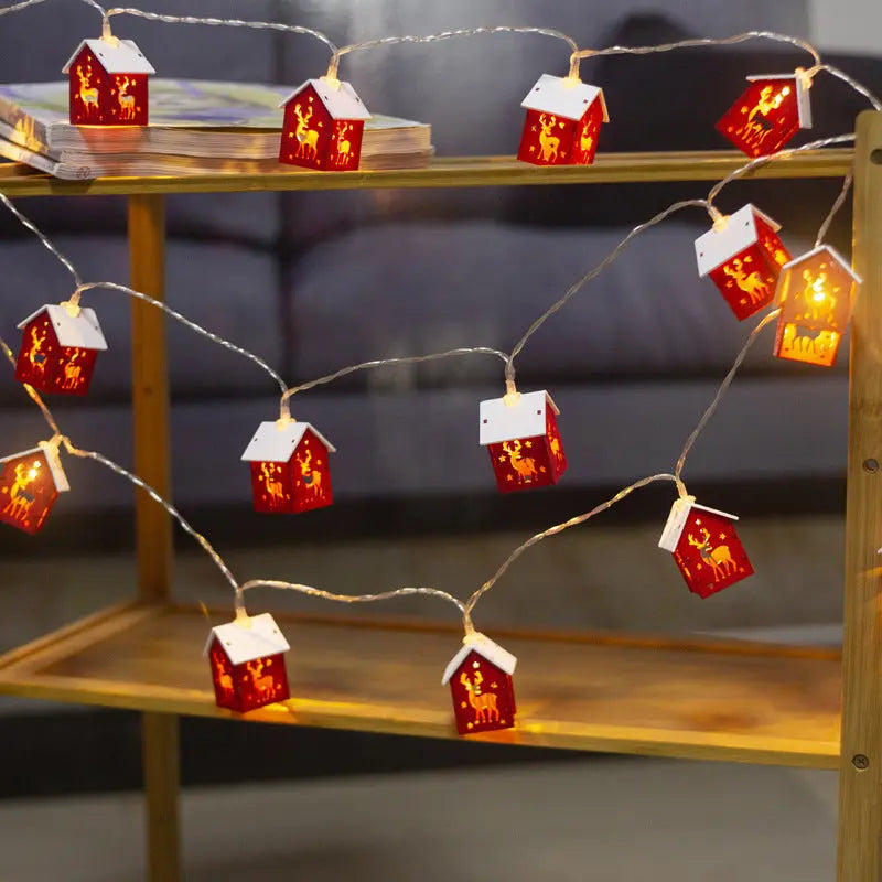 🏠✨ House-Shaped LED String Lights – Christmas & Halloween Lantern Decorations 🎃🌲 Luminex Lights