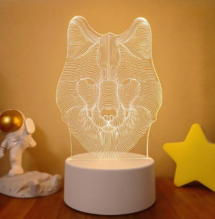 💡 3D Visual LED Night Light – Touch & Remote Control