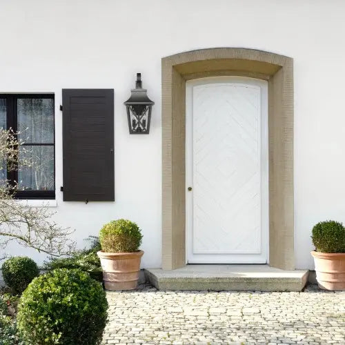 Black Outdoor Wall Light with Dual Fixtures – Industrial Waterproof Exterior Lighting Luminex Lights