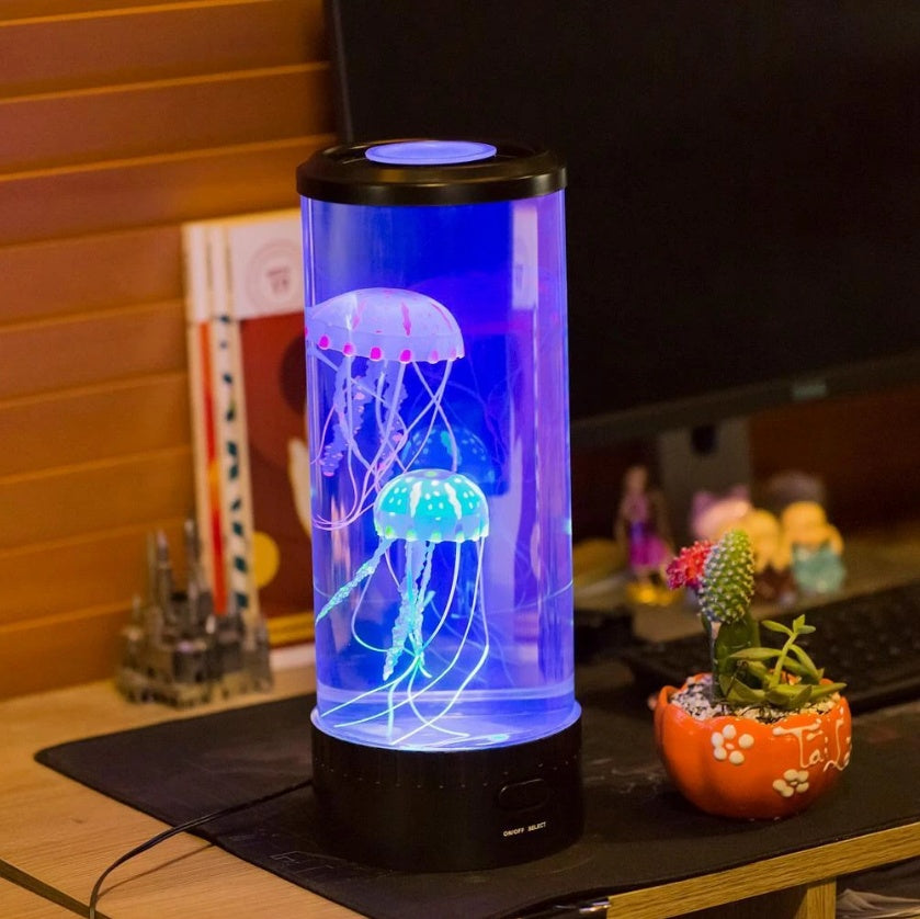 🌊✨ LED Jellyfish Volcano Aquarium Lamp – Night Light & Mood Booster 💡🐠