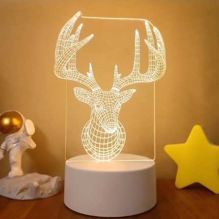 💡 3D Visual LED Night Light – Touch & Remote Control