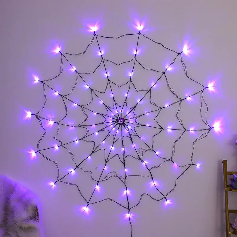 🕷️💡 LED Spider Web Lights – Spooky Halloween Glow! 🎃👻 Luminex Lights