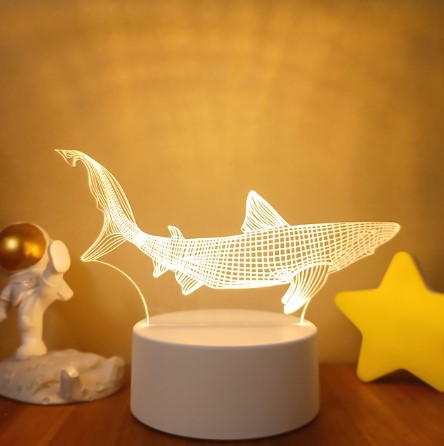 💡 3D Visual LED Night Light – Touch & Remote Control