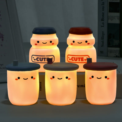✨Milk Tea & Yakult Night Lights – Cute Glow for Any Space