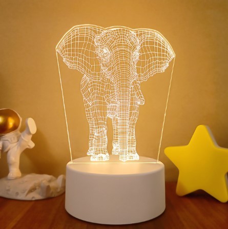 💡 3D Visual LED Night Light – Touch & Remote Control
