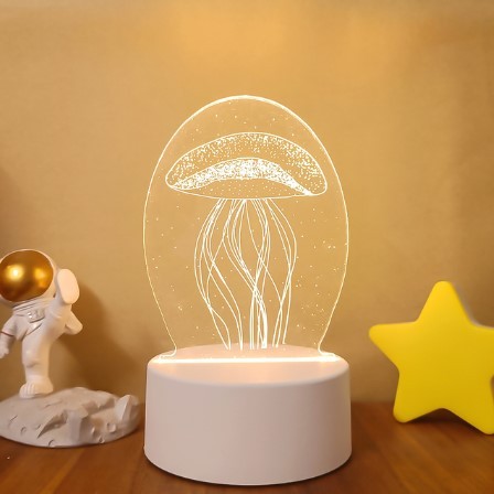 💡 3D Visual LED Night Light – Touch & Remote Control