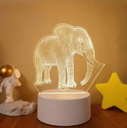 💡 3D Visual LED Night Light – Touch & Remote Control