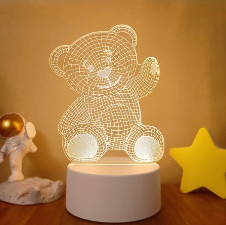 💡 3D Visual LED Night Light – Touch & Remote Control