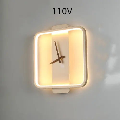 ✨🕰️ Nordic Wall Clock Lamp – Stylish Bedside & Bedroom LED Lighting 🛏️💡 Nova Lights