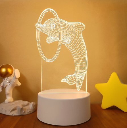 💡 3D Visual LED Night Light – Touch & Remote Control