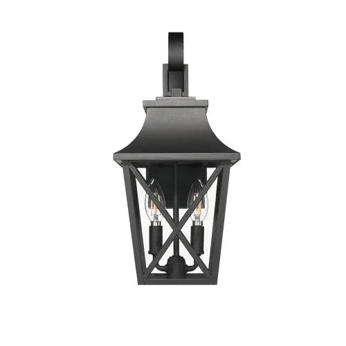 Black Outdoor Wall Light with Dual Fixtures – Industrial Waterproof Exterior Lighting Luminex Lights