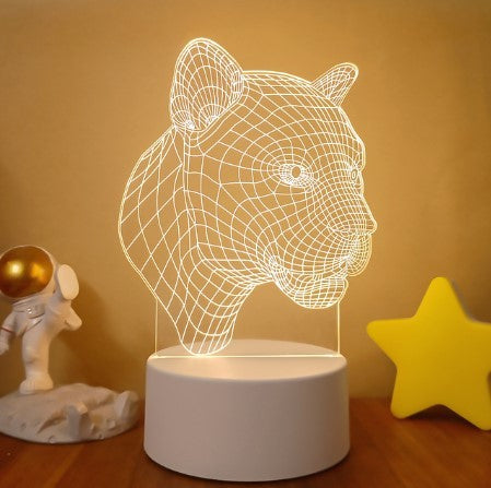💡 3D Visual LED Night Light – Touch & Remote Control