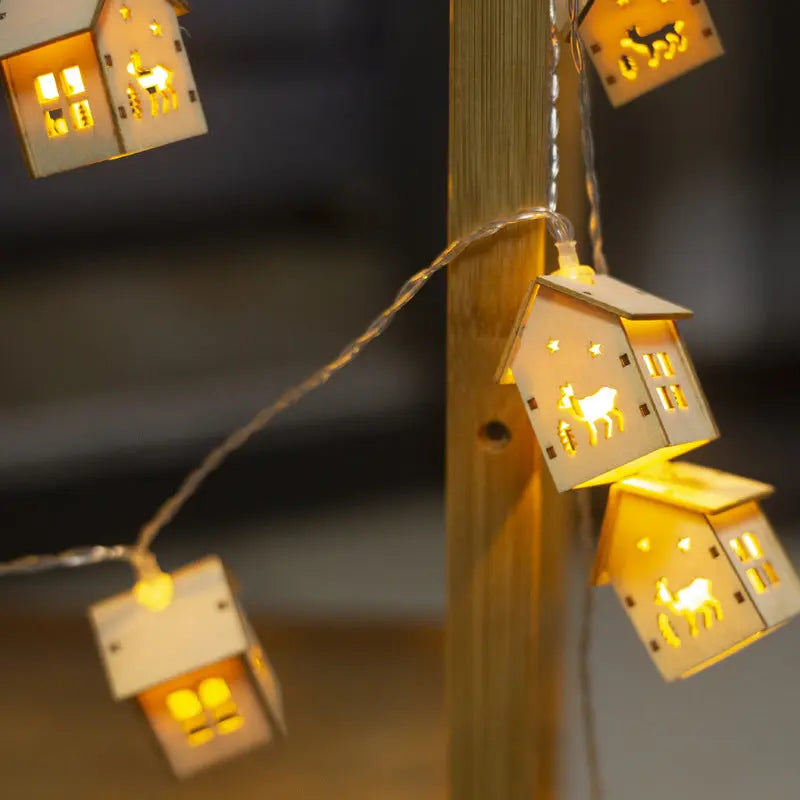 🏠✨ House-Shaped LED String Lights – Christmas & Halloween Lantern Decorations 🎃🌲 Luminex Lights