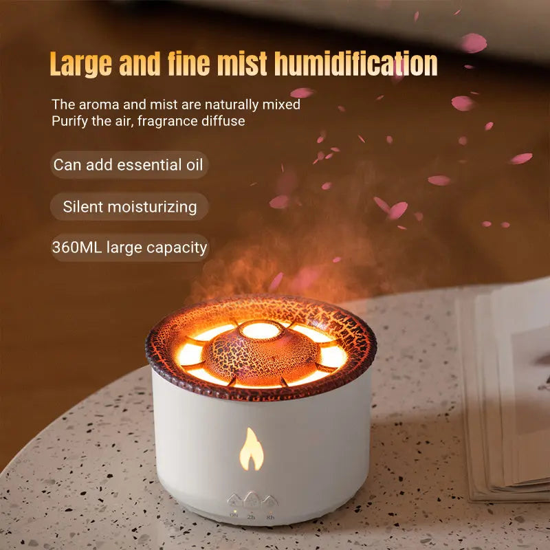 🌋✨ JellyMist™ Ultrasonic Aromatherapy Humidifier 💨🐙 Luminex Lights