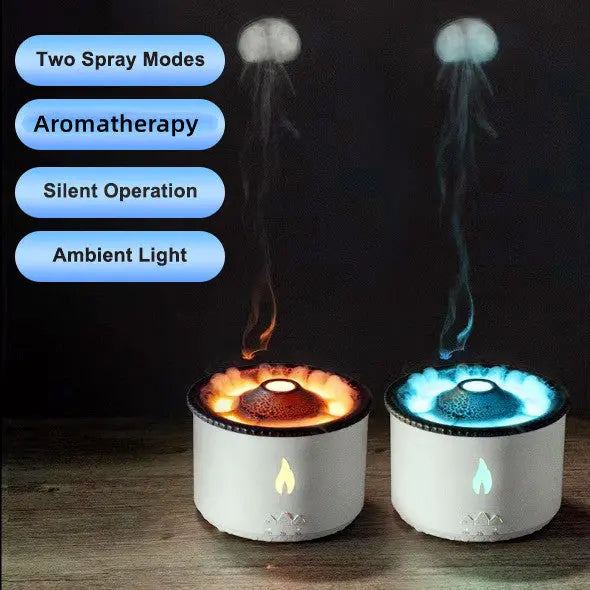 🌋✨ JellyMist™ Ultrasonic Aromatherapy Humidifier 💨🐙 Luminex Lights