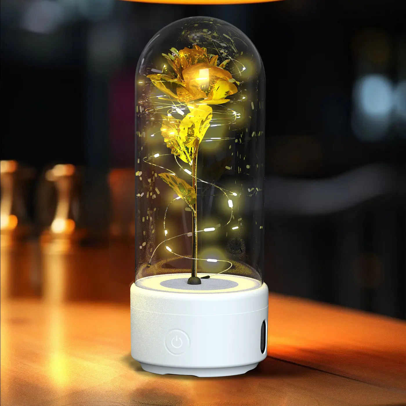 🌹✨ Eternal Rose LED Night Light & Bluetooth Speaker 💡🎵 Luminex Lights