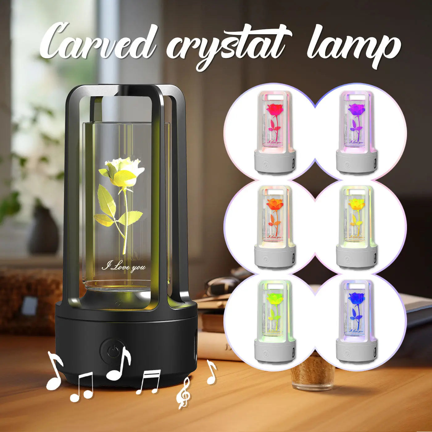 ✨🔮 Crystal Glow 2-in-1 Lamp + Bluetooth Speaker 🎶💡 Luminex Lights