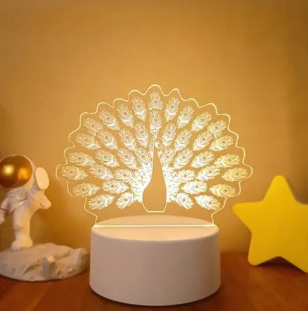 💡 3D Visual LED Night Light – Touch & Remote Control Luminex Lights