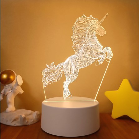 💡 3D Visual LED Night Light – Touch & Remote Control